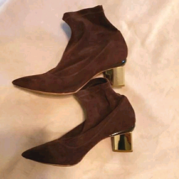 NICHOLAS KIRKWOOD BROWN FAUX SUEDE BOOTIES SZ 39 - Picture 5 of 6